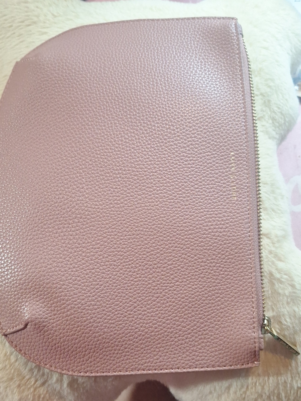 Women's Blush Pink Leather Clutch
